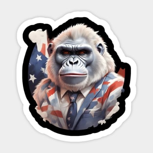 white gorilla Sticker